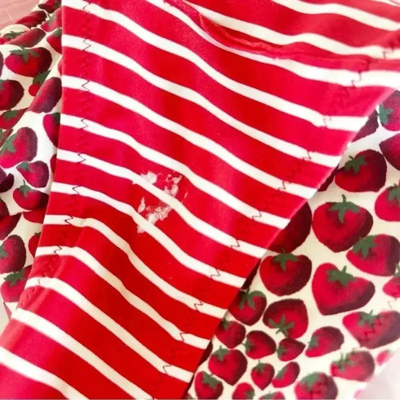 J Crew 90s no tie string bikini bottom Strawberry Stripe reversible print S NWT - Picture 7 of 7